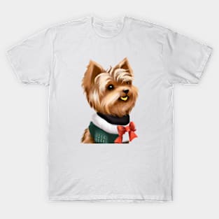 Cute Yorkshire Terrier Drawing T-Shirt